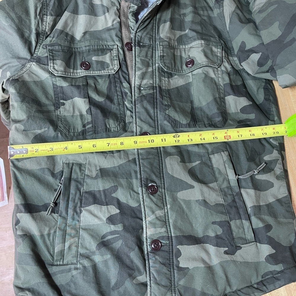 Abercrombie & Fitch green camo button down jacket coat women’s size S - Picture 17 of 17